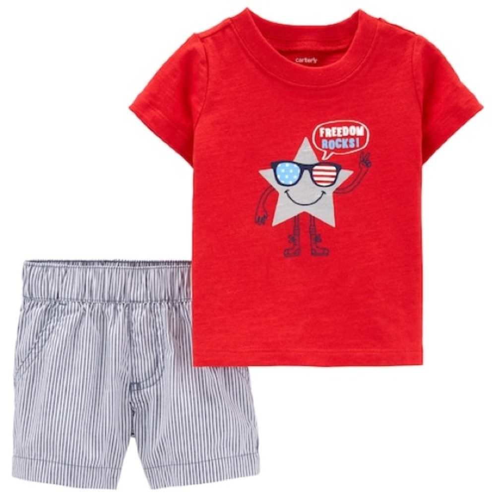 Baby Girl Carter’s 4th of July Tee & Shorts Set